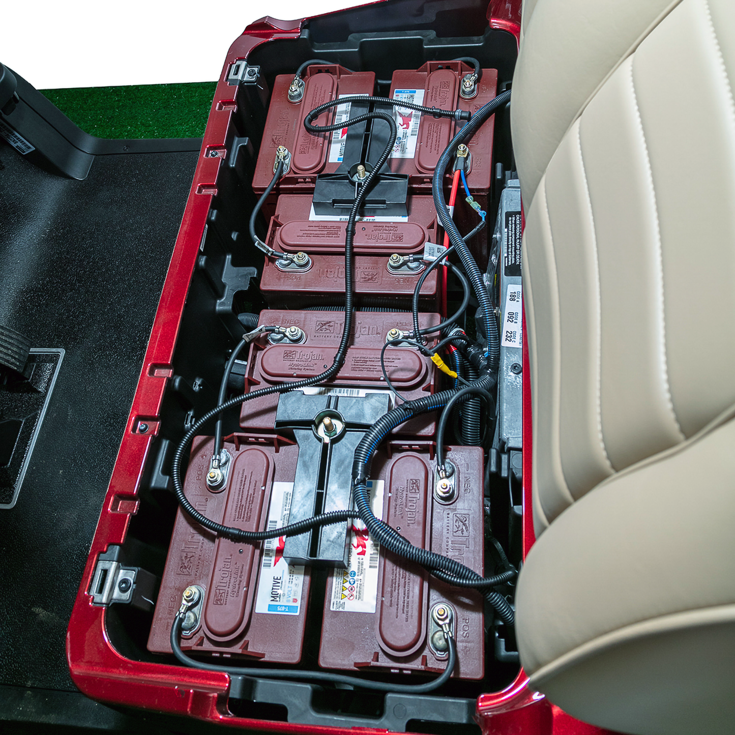 Club Car Tempo Deluxe FLA Golf Cart - Metallic Candy Apple Red