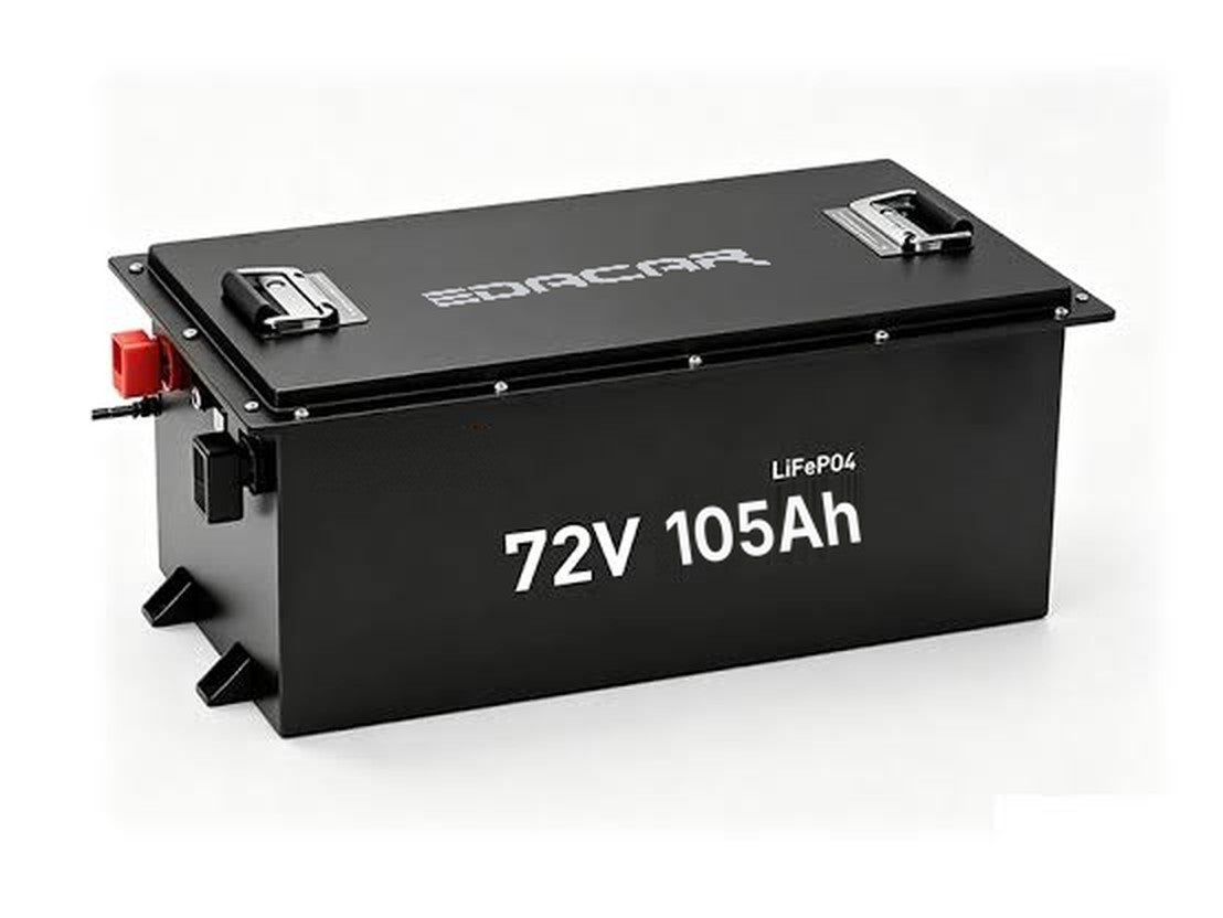 EDACAR 72V 105Ah LiFePO4 lithium battery pack