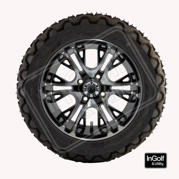 Golf Cart 14" Mercury Wheel w/Kraken All Terrain Tyres (set of 4)