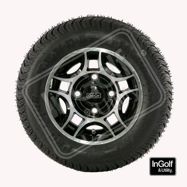 Club Car 10" Alloy 5-Spoke Wheels – Black (set of 4)