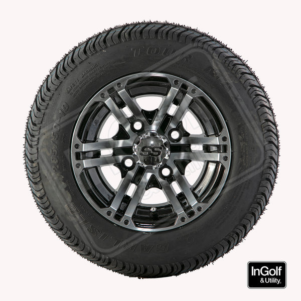 Golf Cart 10" DG 0052 Tyre and Rim Package (set of 4)