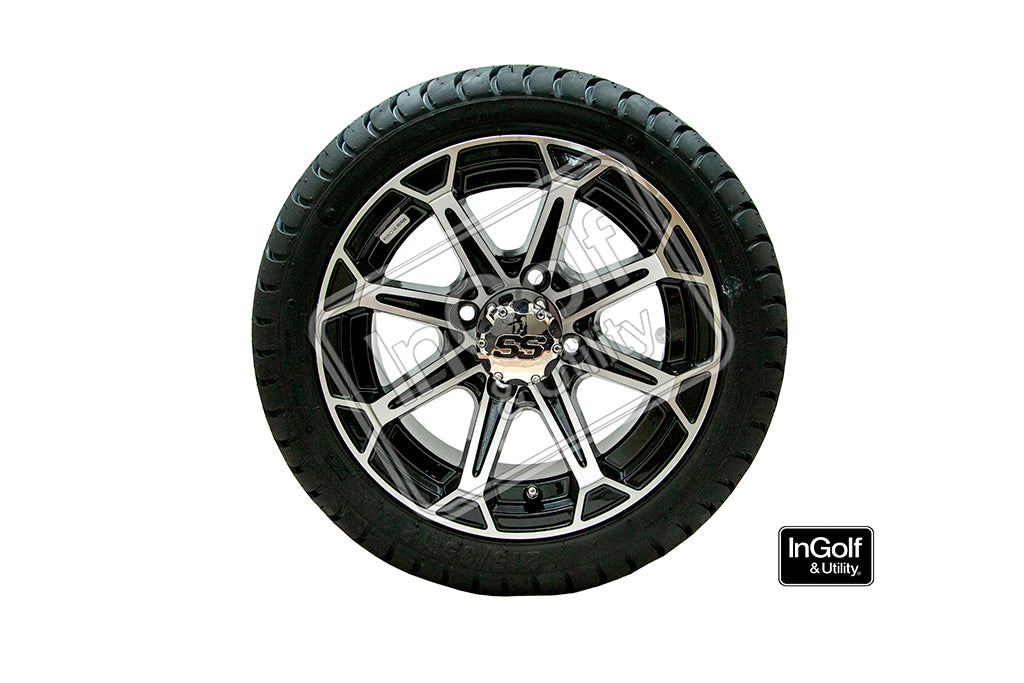 Golf Cart 12" GS007 Tyre and Rim Package (set of 4)