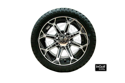 Golf Cart 12" GS007 Tyre and Rim Package (set of 4)