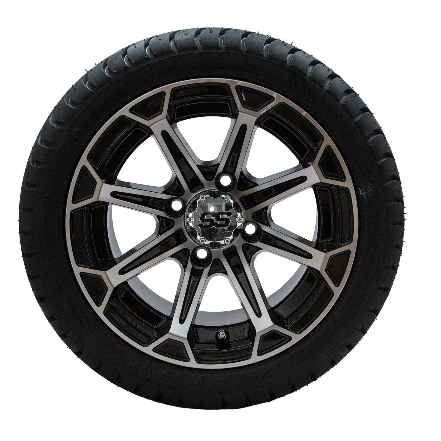 Golf Cart 12" GS007 Tyre and Rim Package (set of 4)