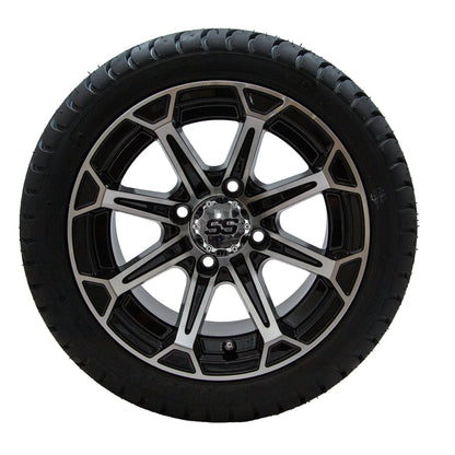 Golf Cart 12" GS007 Tyre and Rim Package (set of 4)
