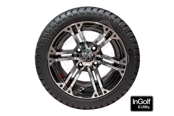 Golf Cart 12" GS015 Tyre and Rim Package (set of 4)
