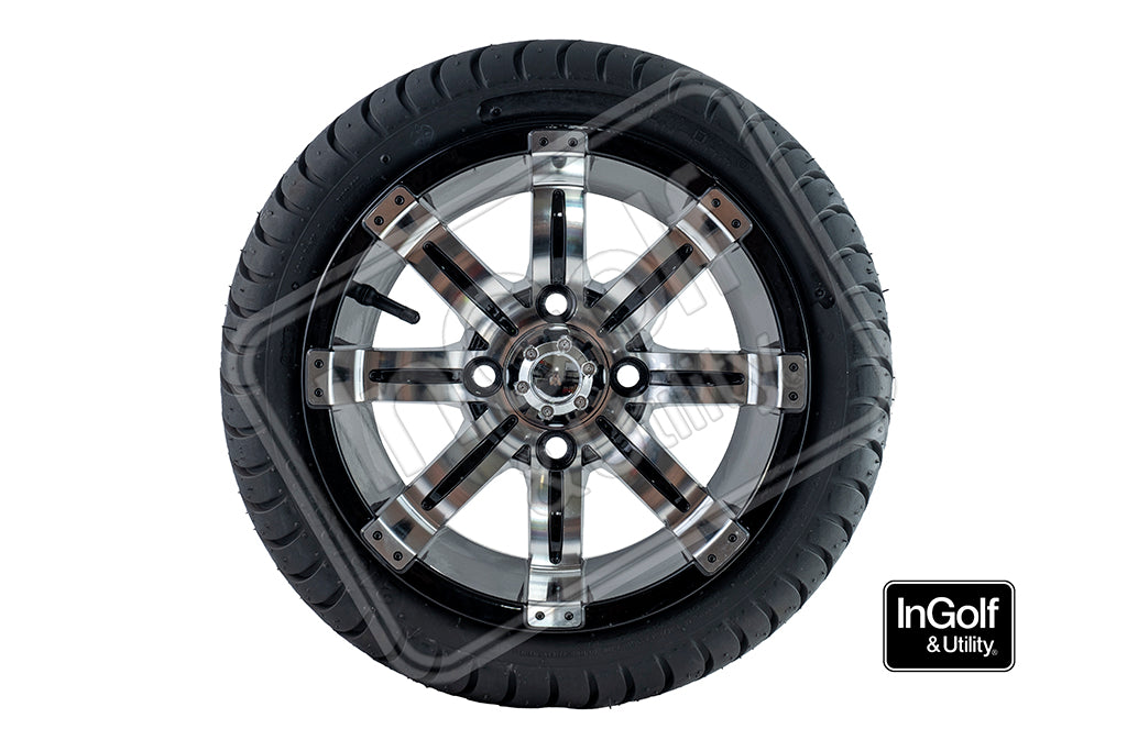 Golf Cart 12" GS030 Tyre and Rim Package (set of 4)