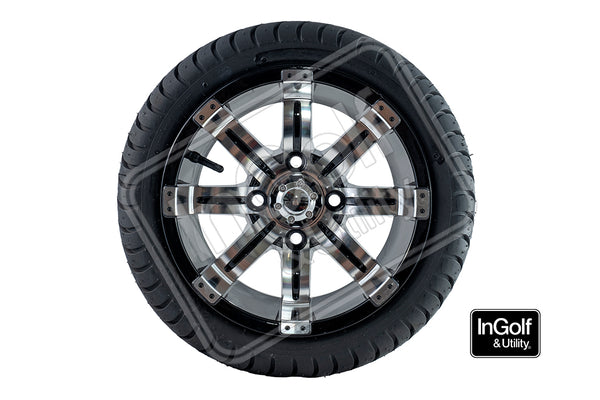 Golf Cart 12" GS030 Tyre and Rim Package (set of 4)