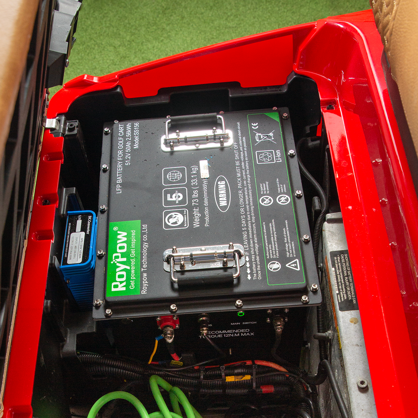 Refurbished Club Car Ranger 2017 Lithium Golf Cart - Red