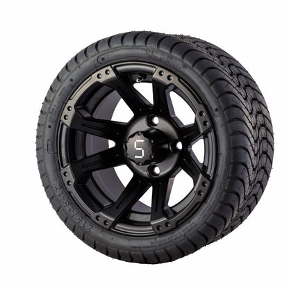 Golf Cart SRTW-212 MATTE BLACK 12"Tyre and Rim Package (Set 4)