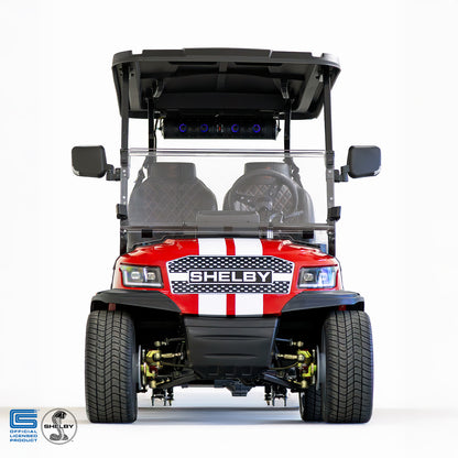 Shelby E2 Lithium Golf Cart Red with White G.T Stripe