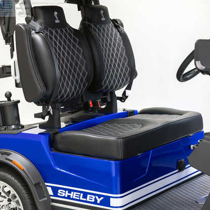 Shelby E2 Lithium Golf Cart Blue with White G.T Stripe