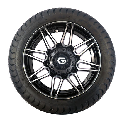 Golf Cart 12" Stealth Chrome / Black Tyre & Rim Package (Set 4)