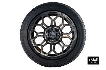 Golf Cart GTW Bravo 14" Matte Bronze Tyre and Rim Package (set 4)