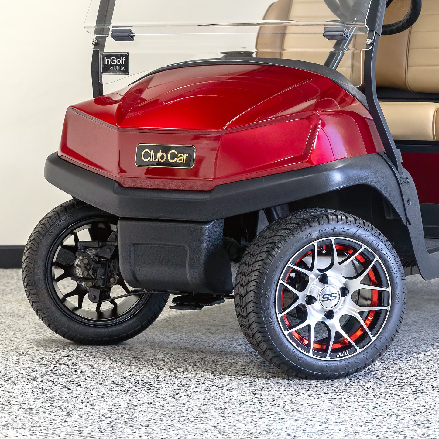 Refurbished 2019 Club Car Tempo Lithium Golf Cart - Candy Apple Red Lithium