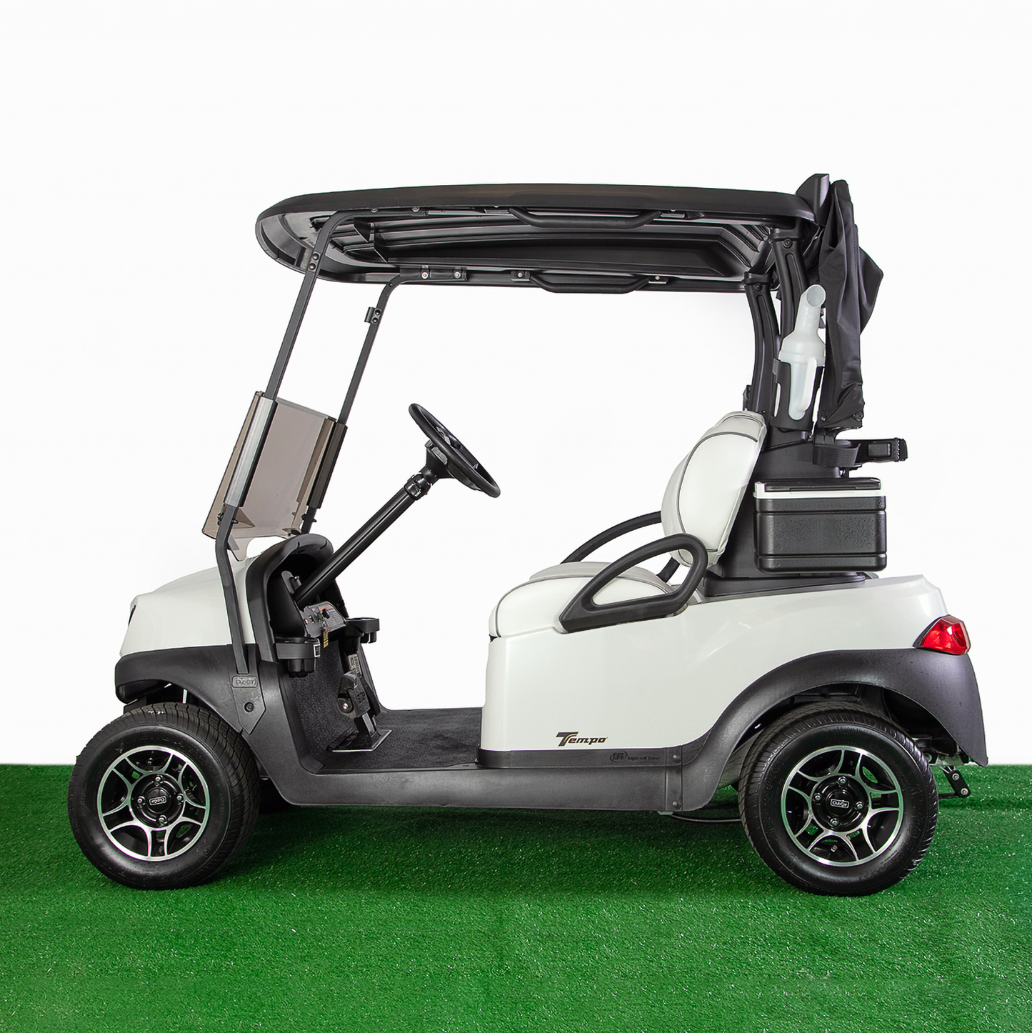 Club Car Tempo Deluxe Golf Cart - Metallic Glacier White