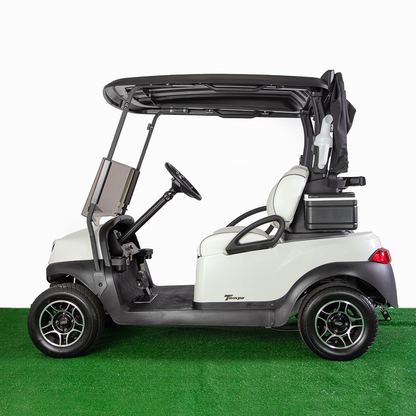 Club Car Tempo Deluxe Golf Cart - Metallic Glacier White
