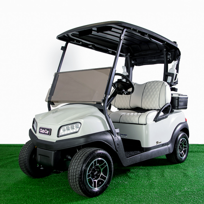 Club Car Tempo Deluxe Golf Cart - Metallic Glacier White