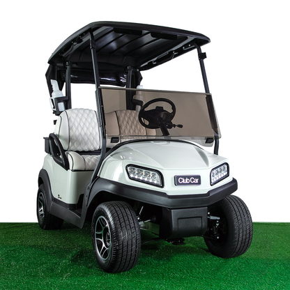 Club Car Tempo Deluxe Golf Cart - Metallic Glacier White