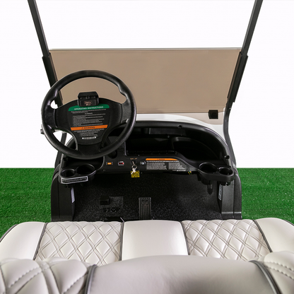 Club Car Tempo Deluxe Golf Cart - Metallic Glacier White