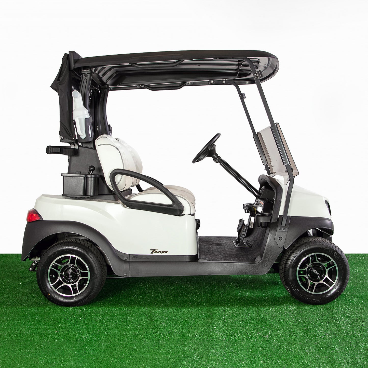 Club Car Tempo Deluxe Golf Cart - Metallic Glacier White