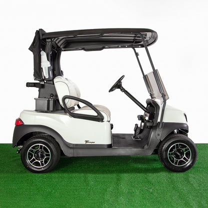 Club Car Tempo Deluxe Golf Cart - Metallic Glacier White