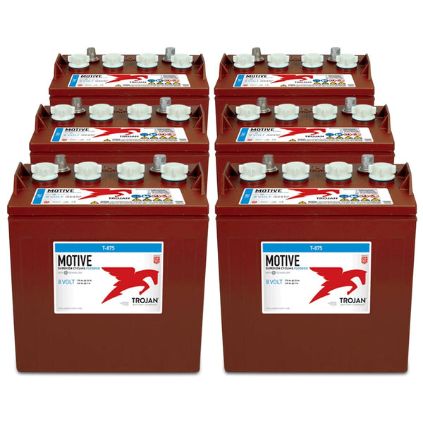 Trojan T875 x 6 (48v Set) Golf Cart Batteries