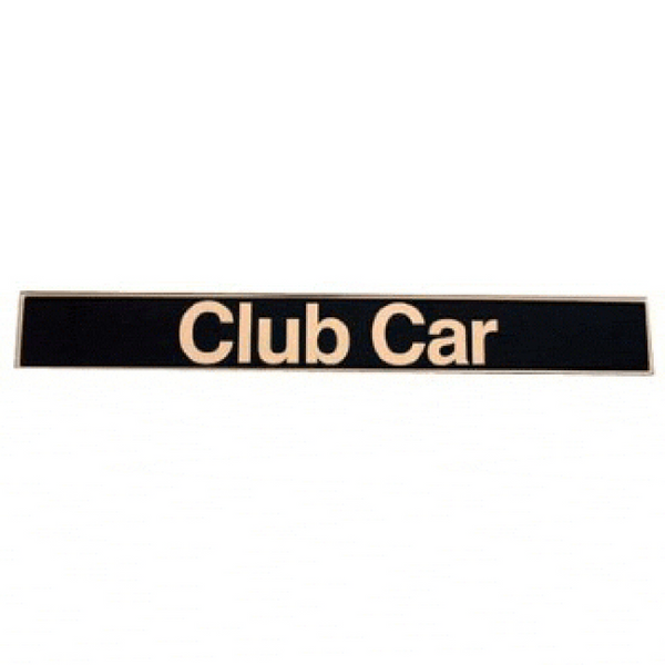 Club Car Golf Cart Buggy Nameplate Black Gold